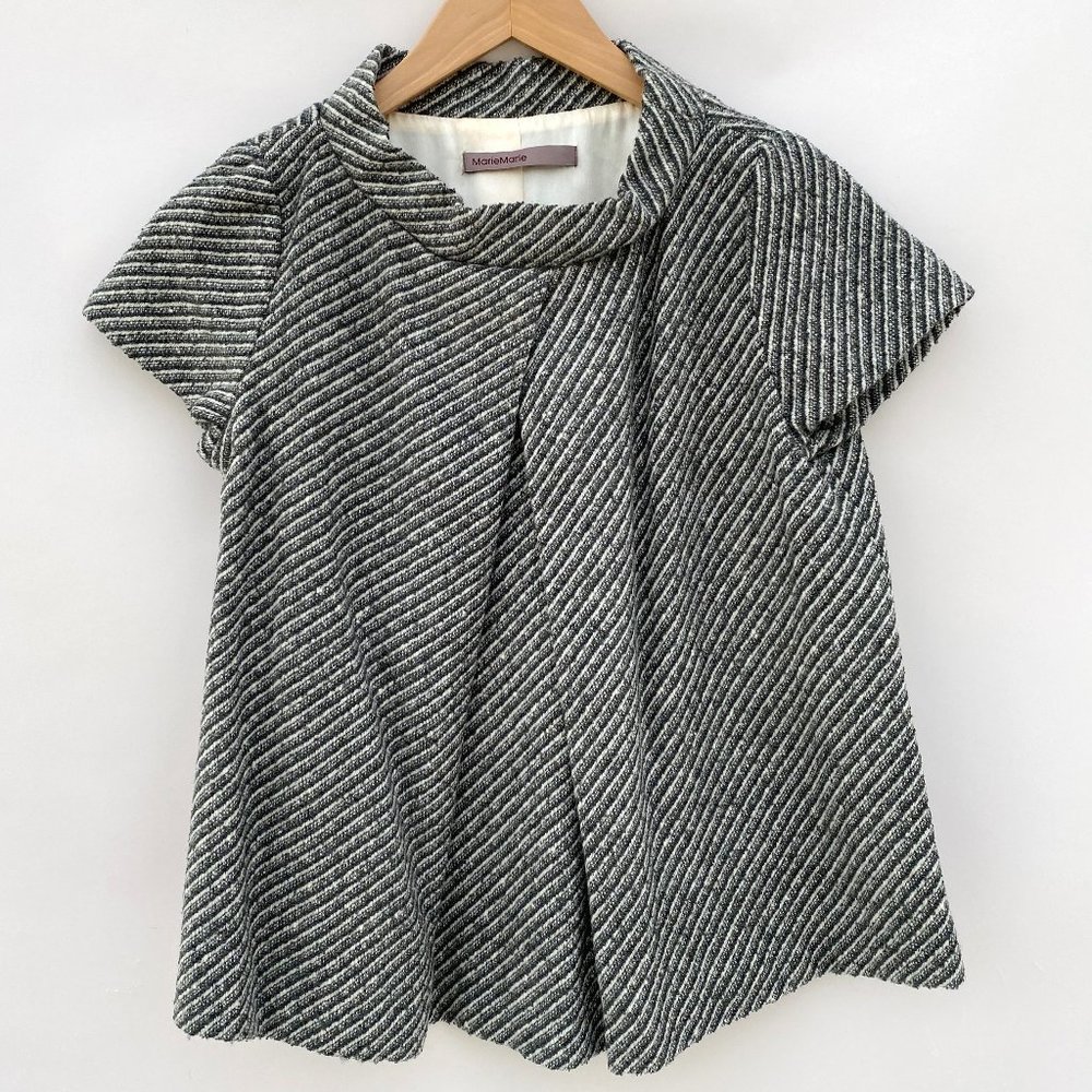 Marie Marie Wool Cap sleeve Bell Top Size XS